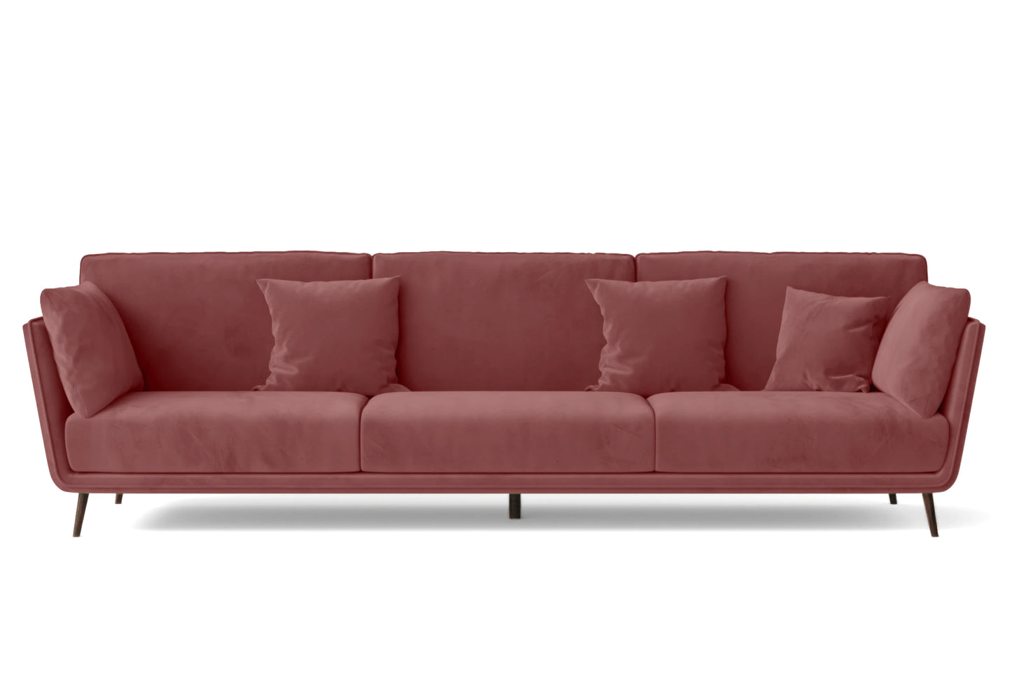 Bologna 4 Seater Sofa Pink Velvet