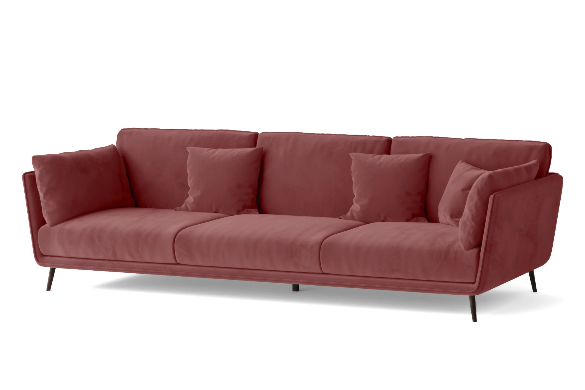 Bologna 4 Seater Sofa Pink Velvet