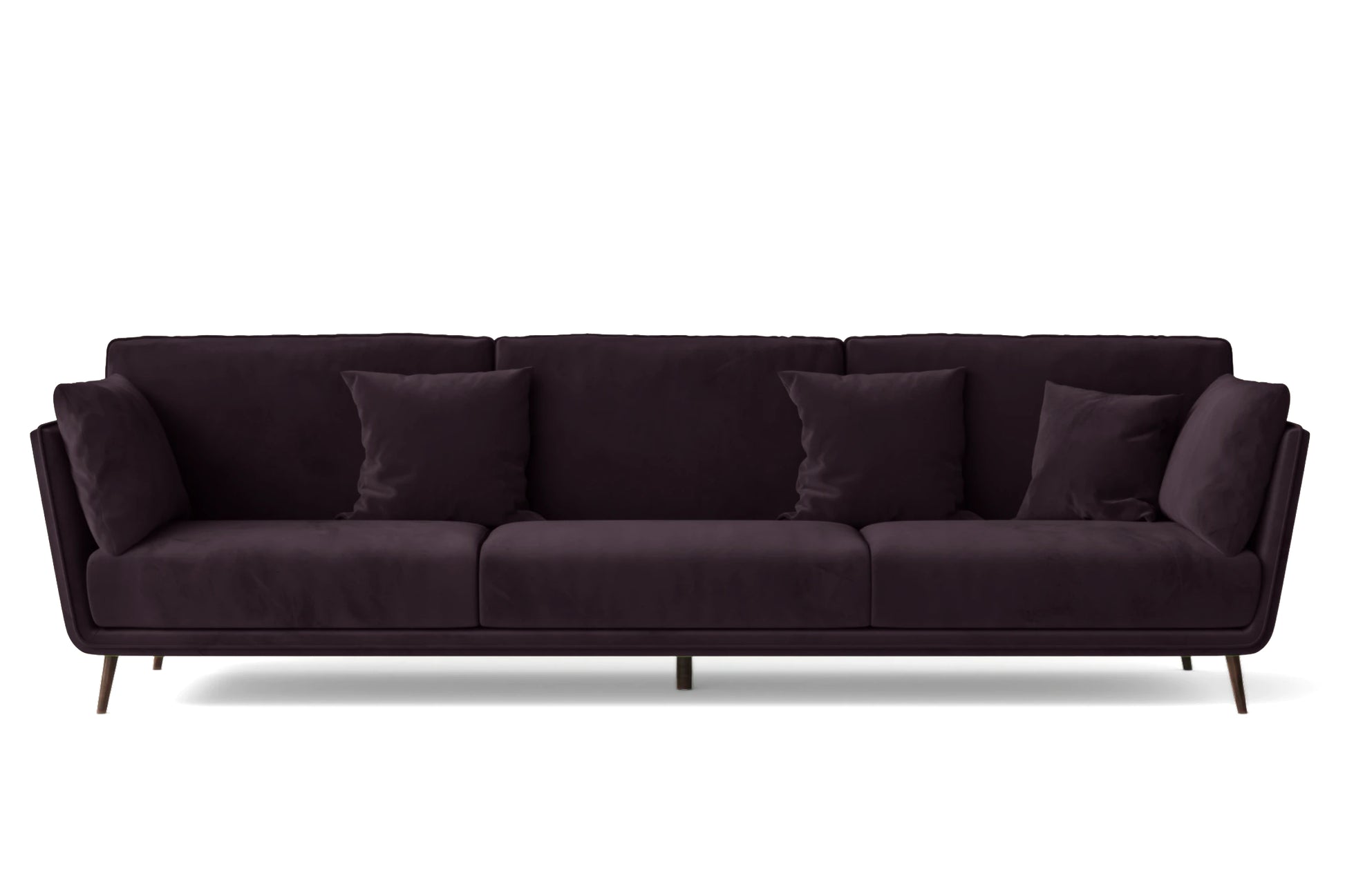 Bologna 4 Seater Sofa Purple Velvet