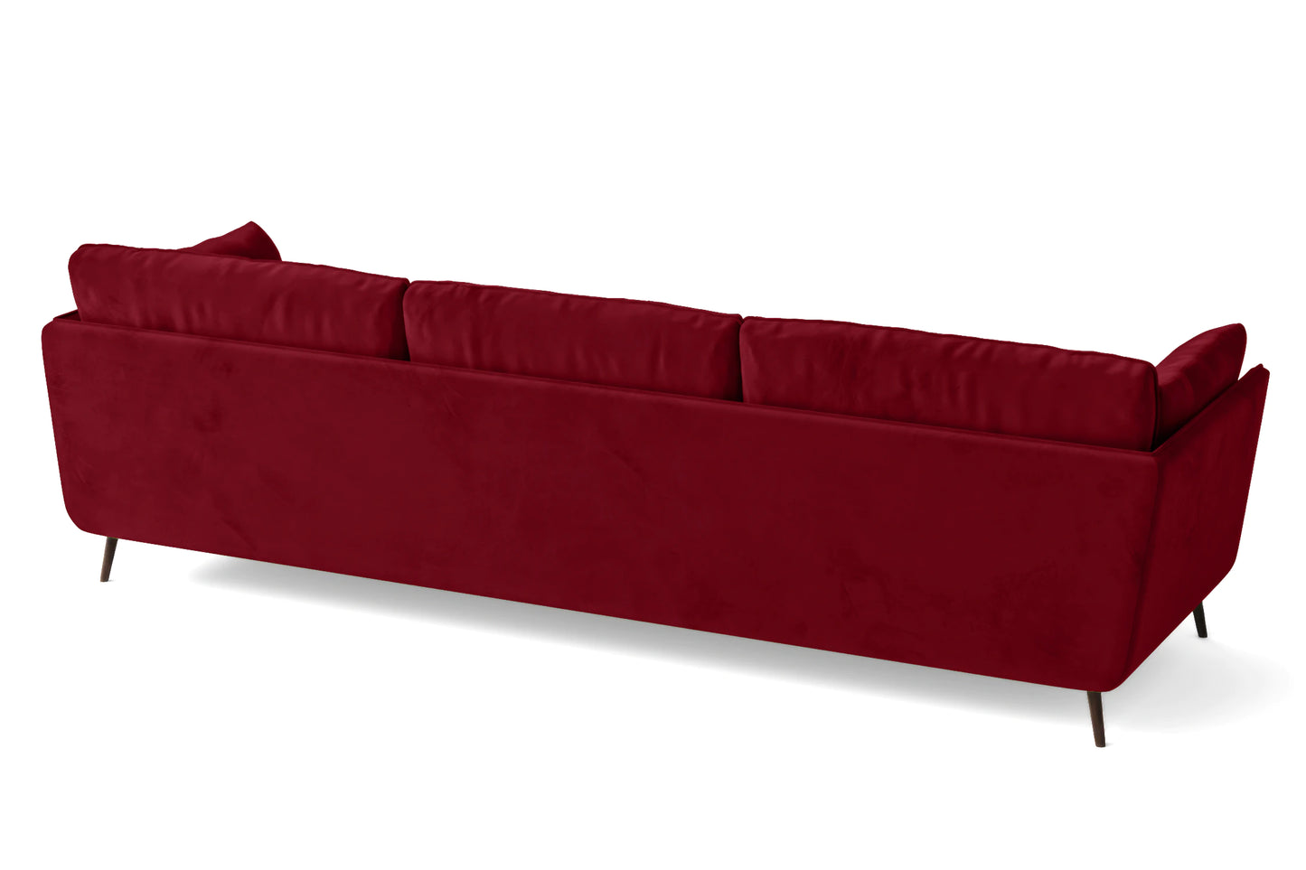 Bologna 4 Seater Sofa Red Velvet