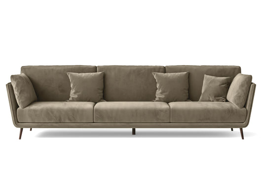 Bologna 4 Seater Sofa Sand Velvet