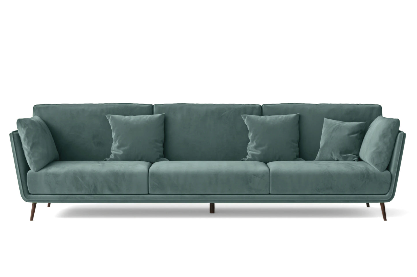 Bologna 4 Seater Sofa Teal Velvet