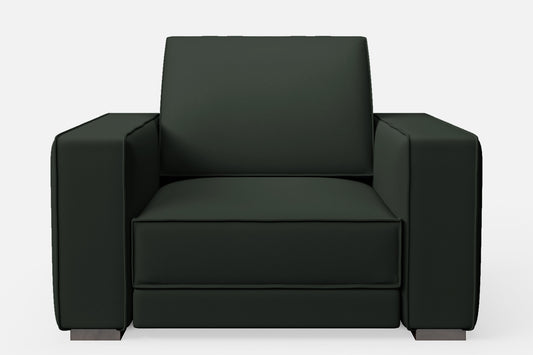 Bolzano Armchair Green Leather