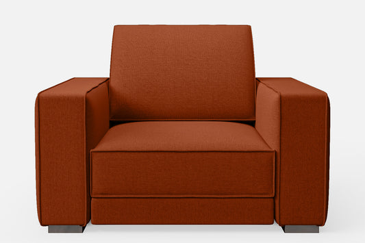 Bolzano Armchair Orange Linen Fabric