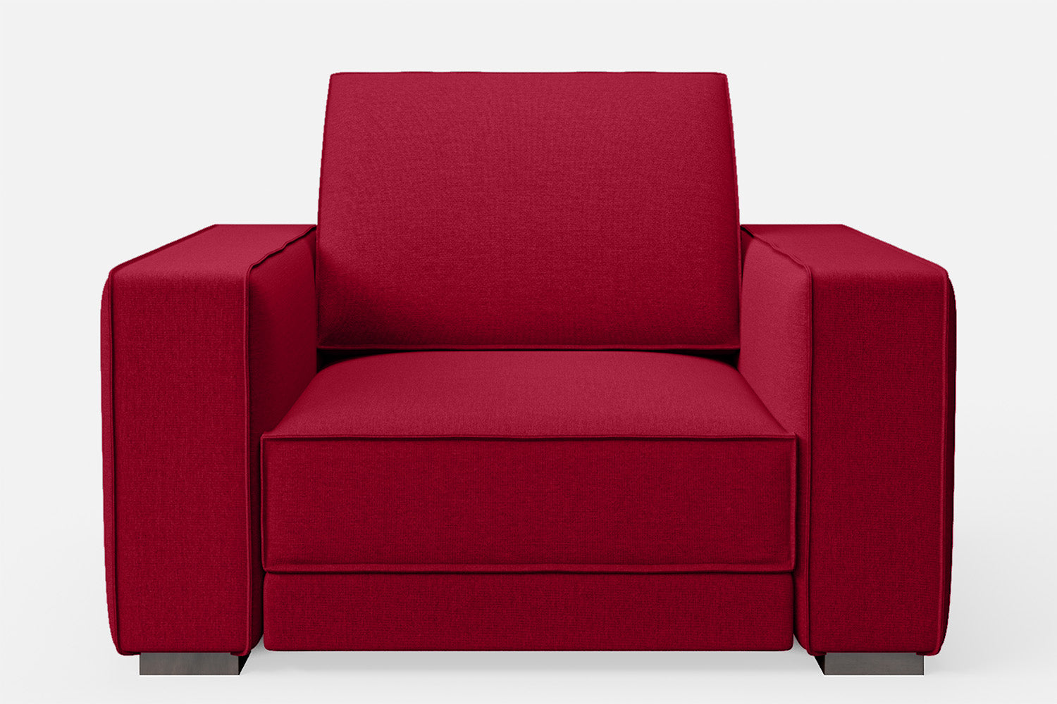 Bolzano Armchair Red Linen Fabric