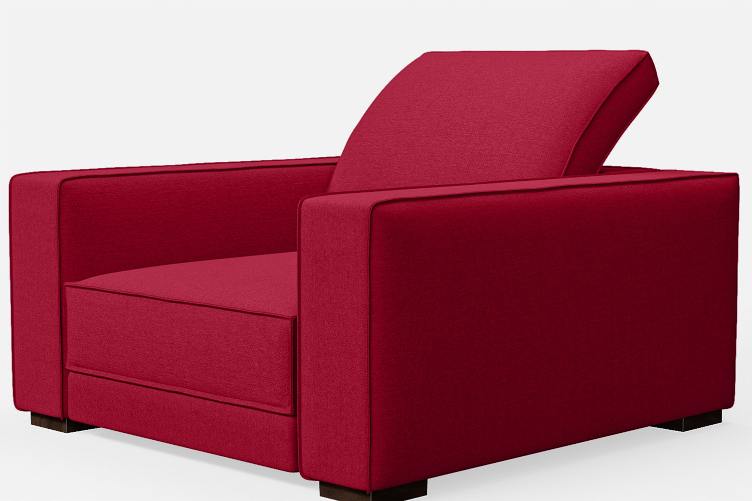 Bolzano Armchair Red Linen Fabric