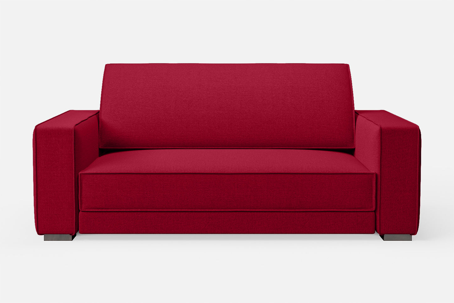 Bolzano 2 Seater Sofa Red Linen Fabric