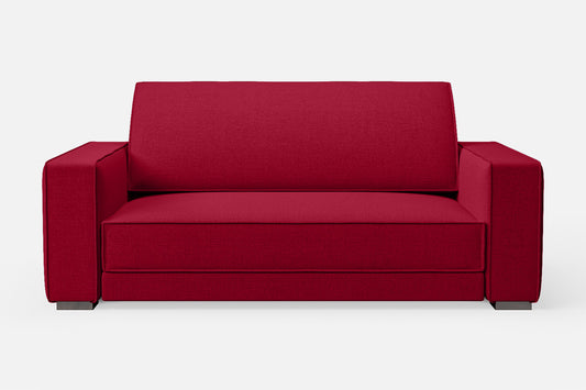 Bolzano 2 Seater Sofa Red Linen Fabric