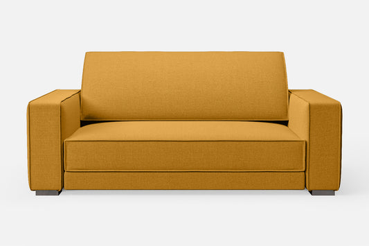 Bolzano 2 Seater Sofa Yellow Linen Fabric