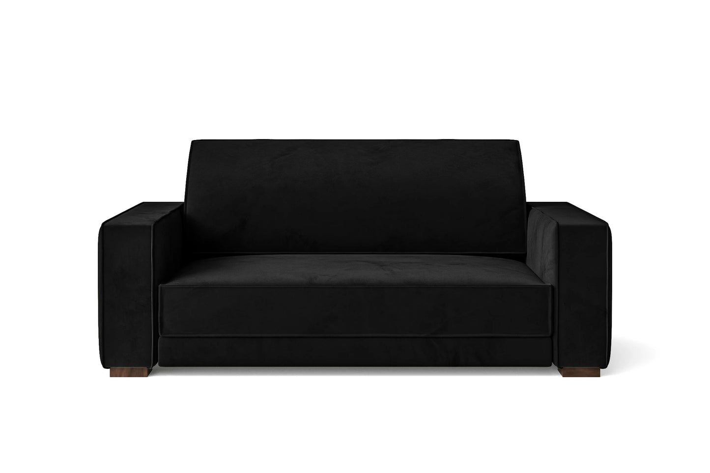 Bolzano 2 Seater Sofa Black Velvet