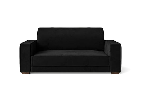 Bolzano 2 Seater Sofa Black Velvet