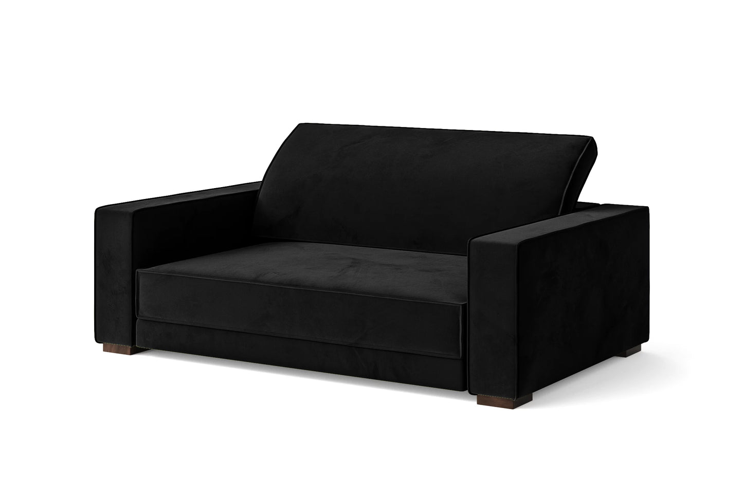 Bolzano 2 Seater Sofa Black Velvet