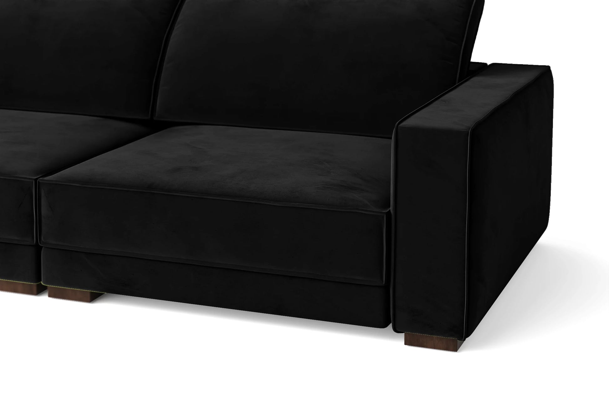 Bolzano 2 Seater Sofa Black Velvet