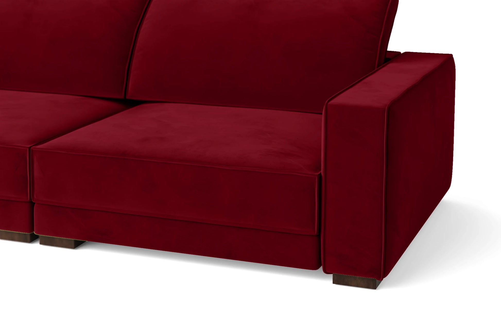 Bolzano 2 Seater Sofa Red Velvet