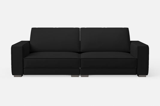 Bolzano 3 Seater Sofa Black Leather