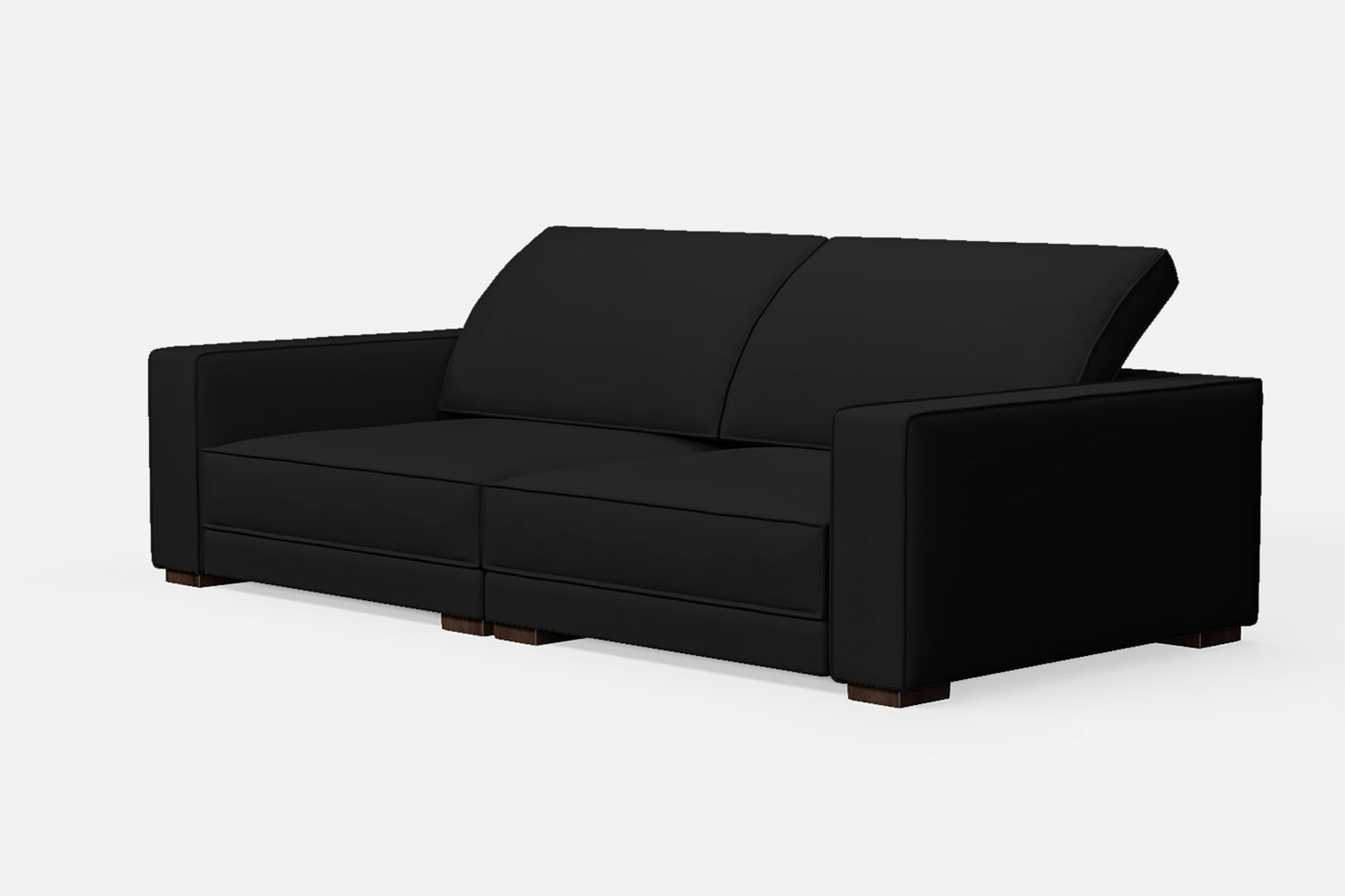 Bolzano 3 Seater Sofa Black Leather