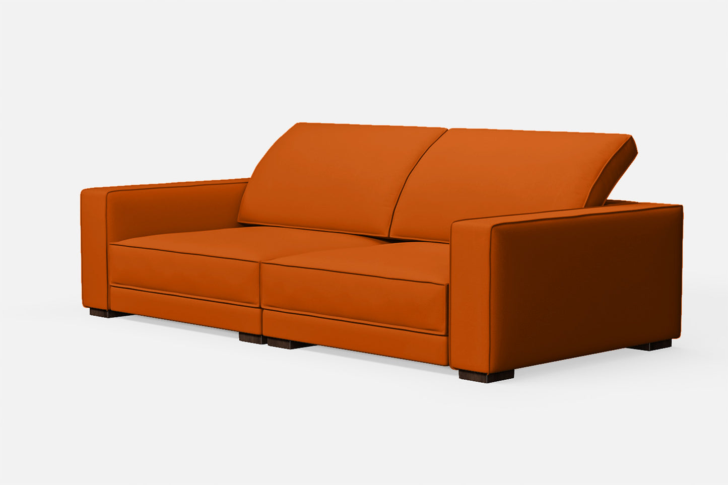 Bolzano 3 Seater Sofa Orange Leather