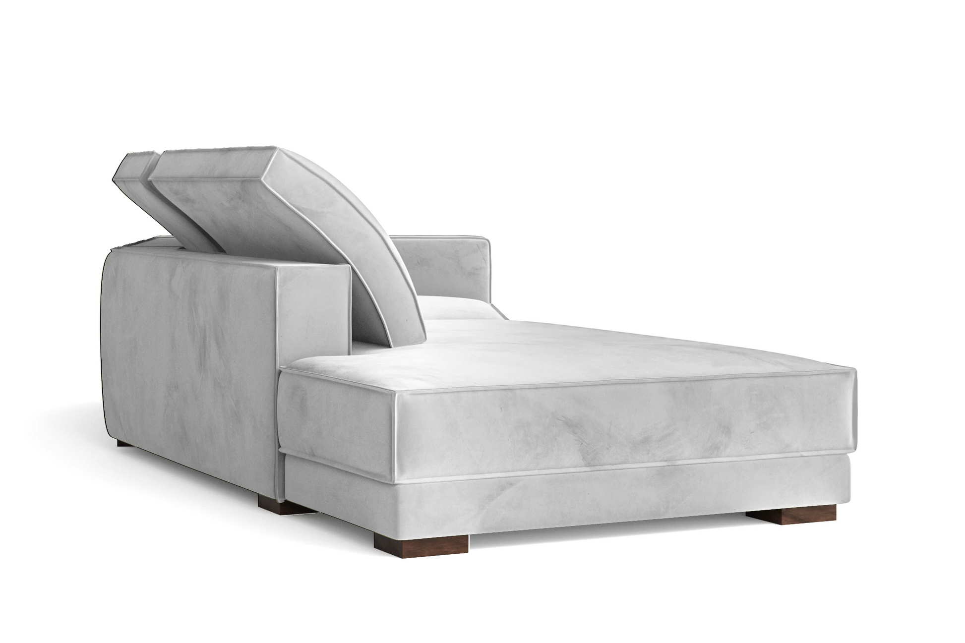 Bolzano 3 Seater Left Hand Facing Chaise Lounge Corner Sofa White Velvet