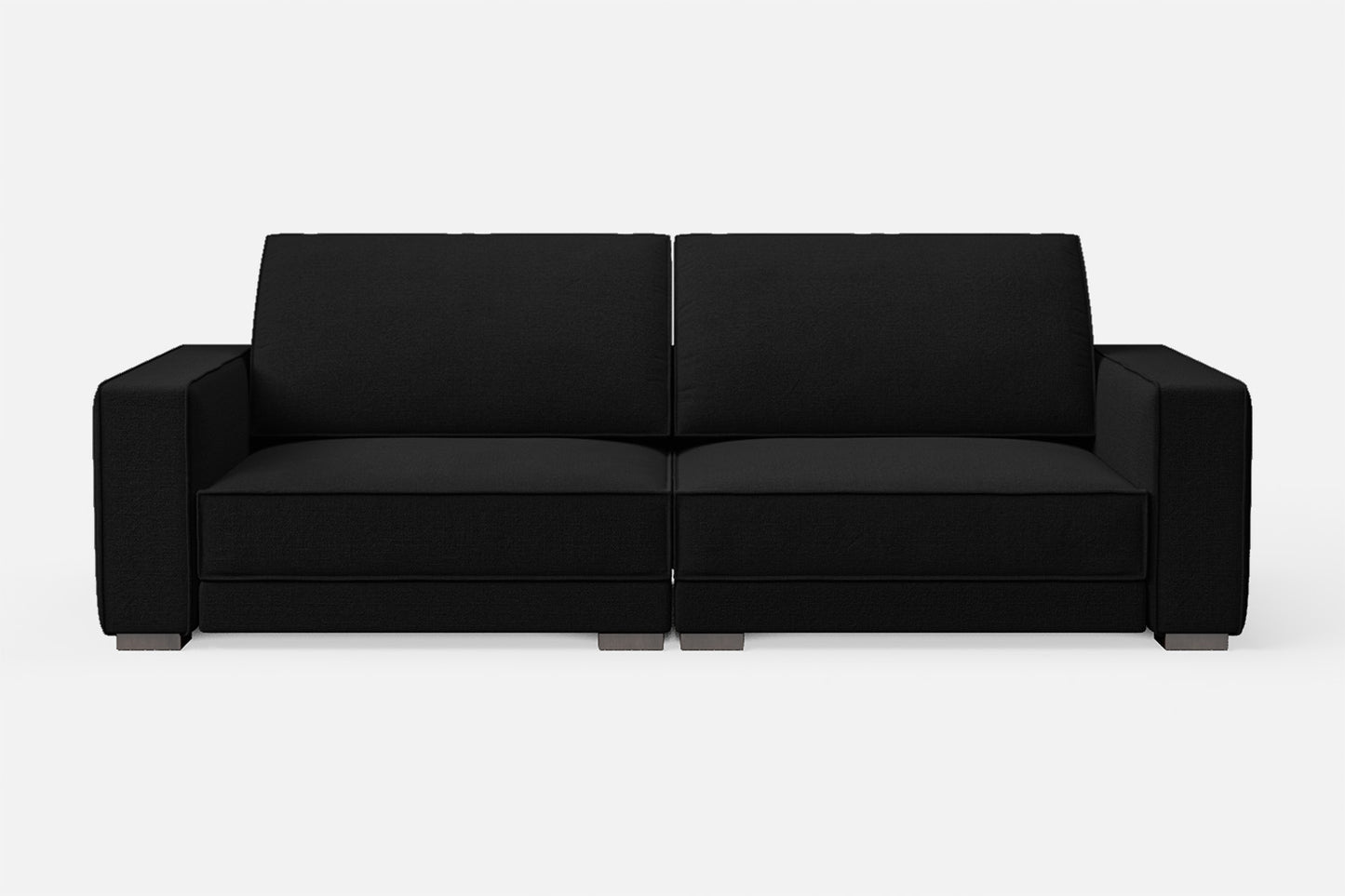 Bolzano 3 Seater Sofa Black Linen Fabric