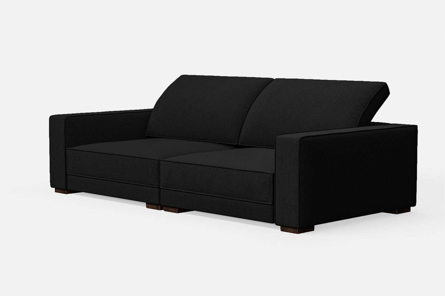 Bolzano 3 Seater Sofa Black Linen Fabric