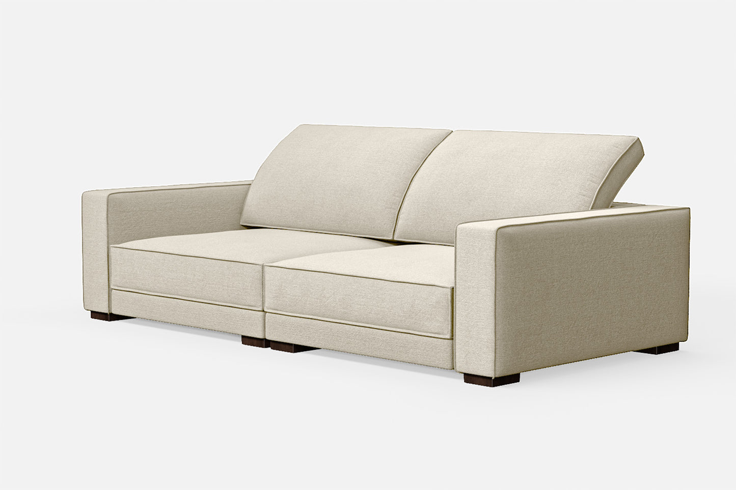 Bolzano 3 Seater Sofa Cream Linen Fabric