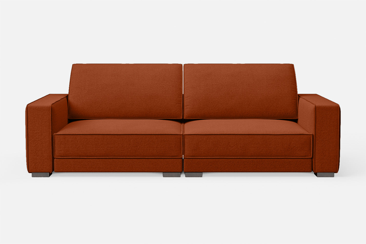 Bolzano 3 Seater Sofa Orange Linen Fabric