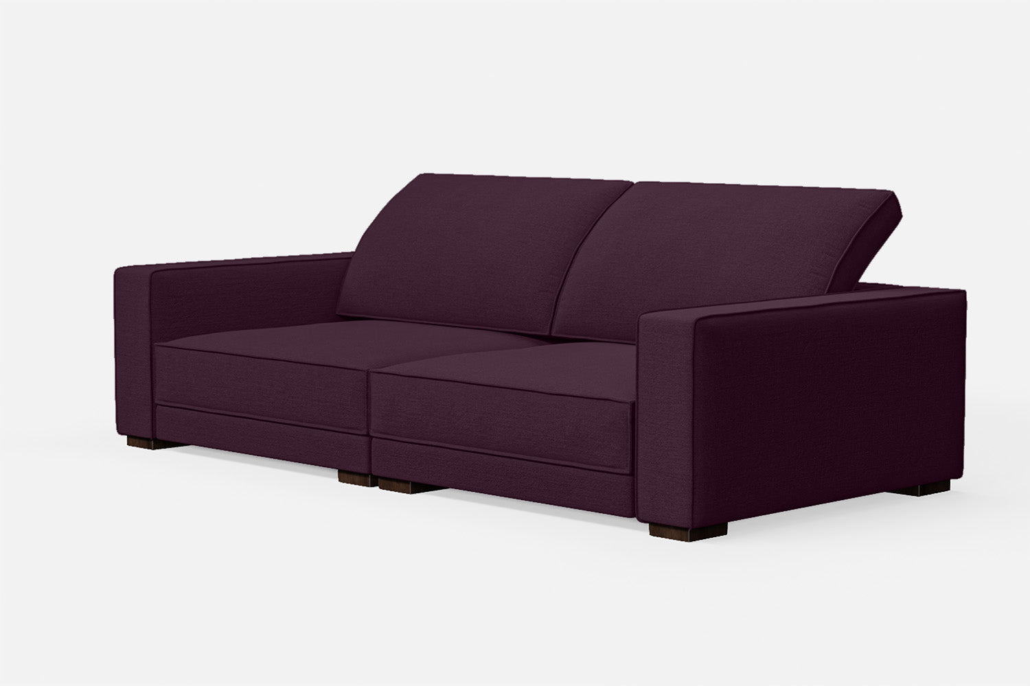 Bolzano 3 Seater Sofa Purple Linen Fabric