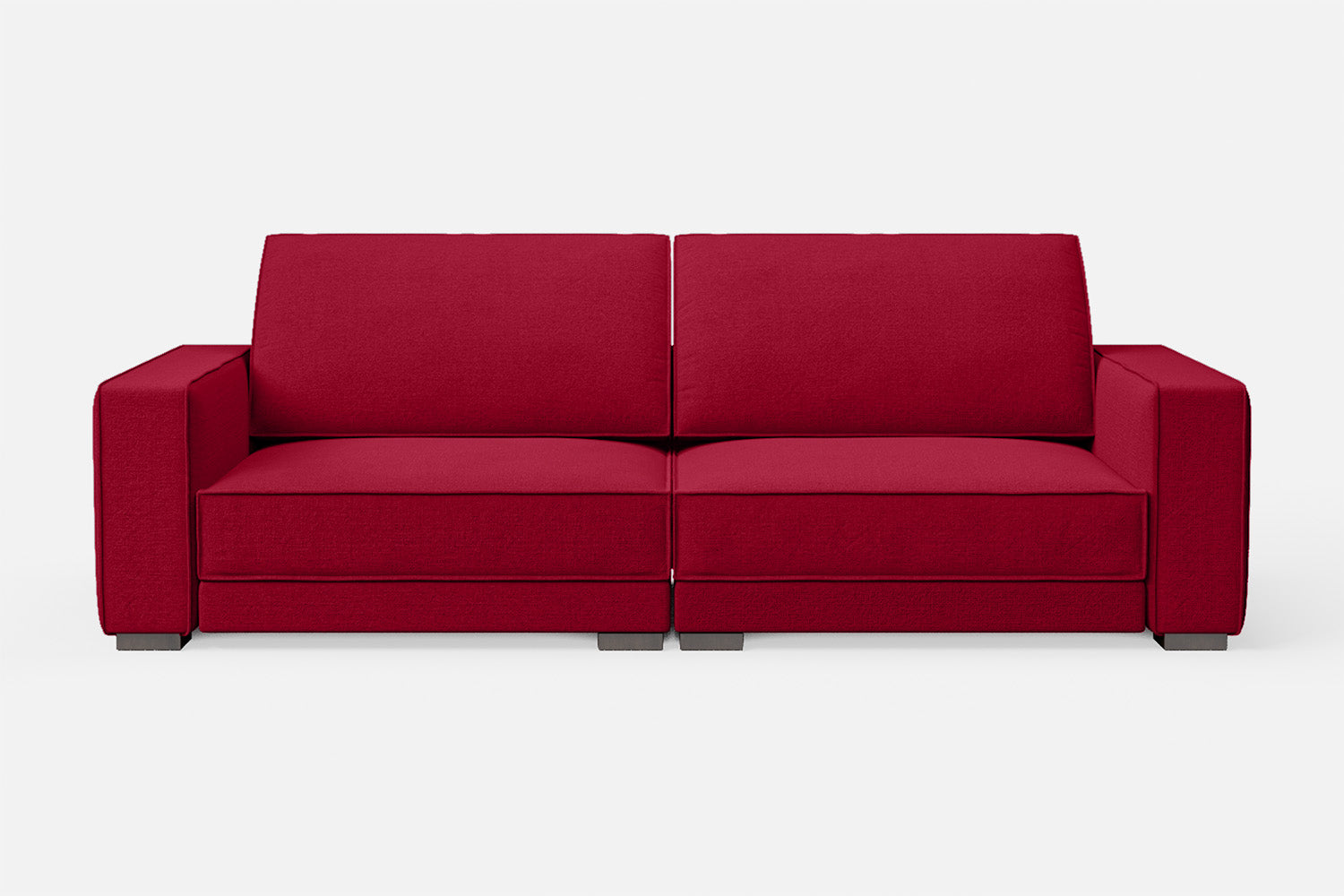 Bolzano 3 Seater Sofa Red Linen Fabric