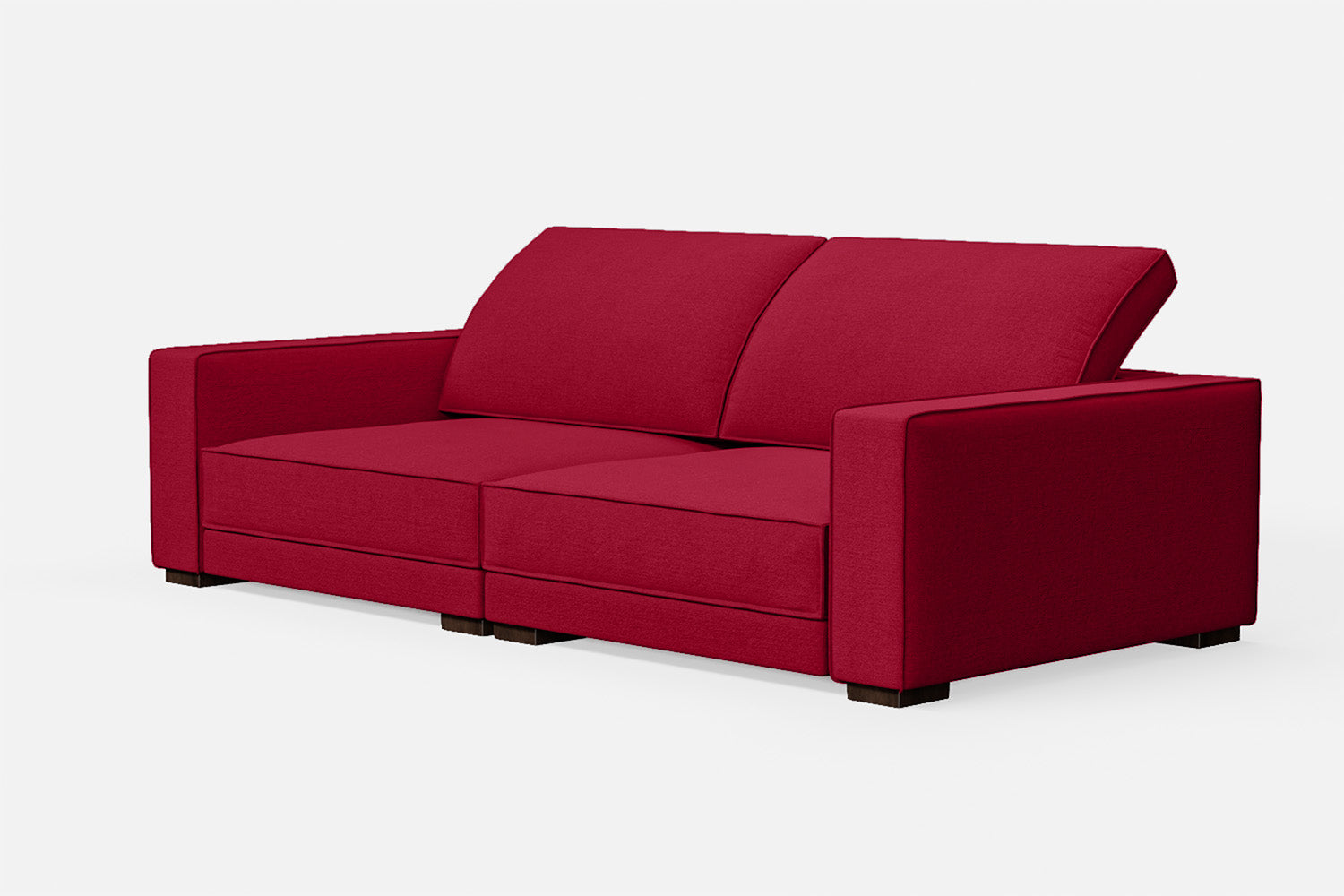 Bolzano 3 Seater Sofa Red Linen Fabric