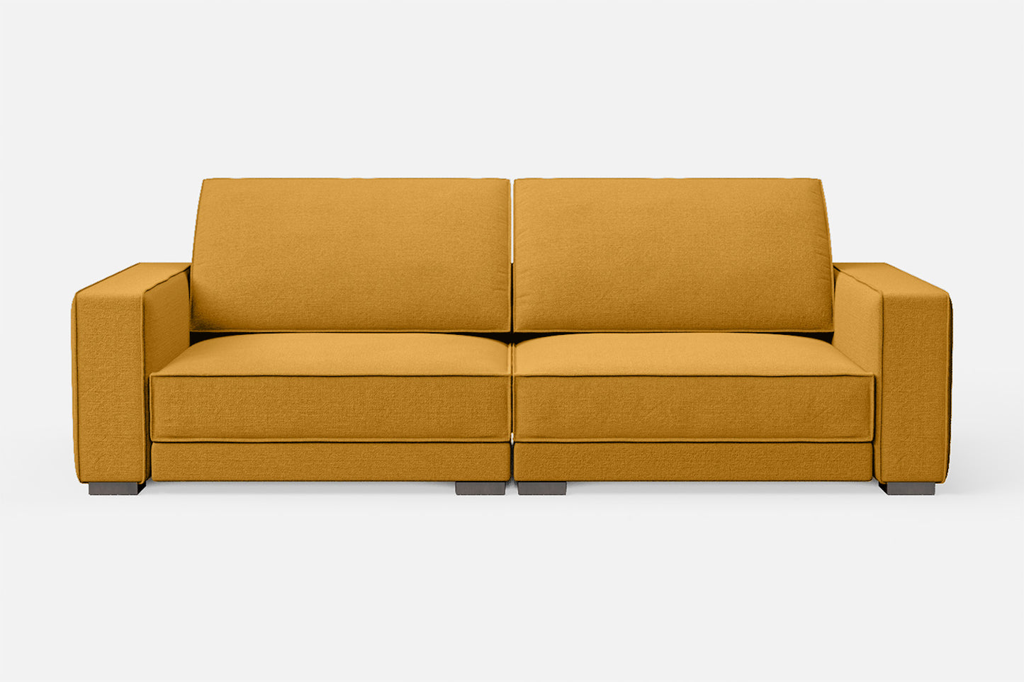 Bolzano 3 Seater Sofa Yellow Linen Fabric