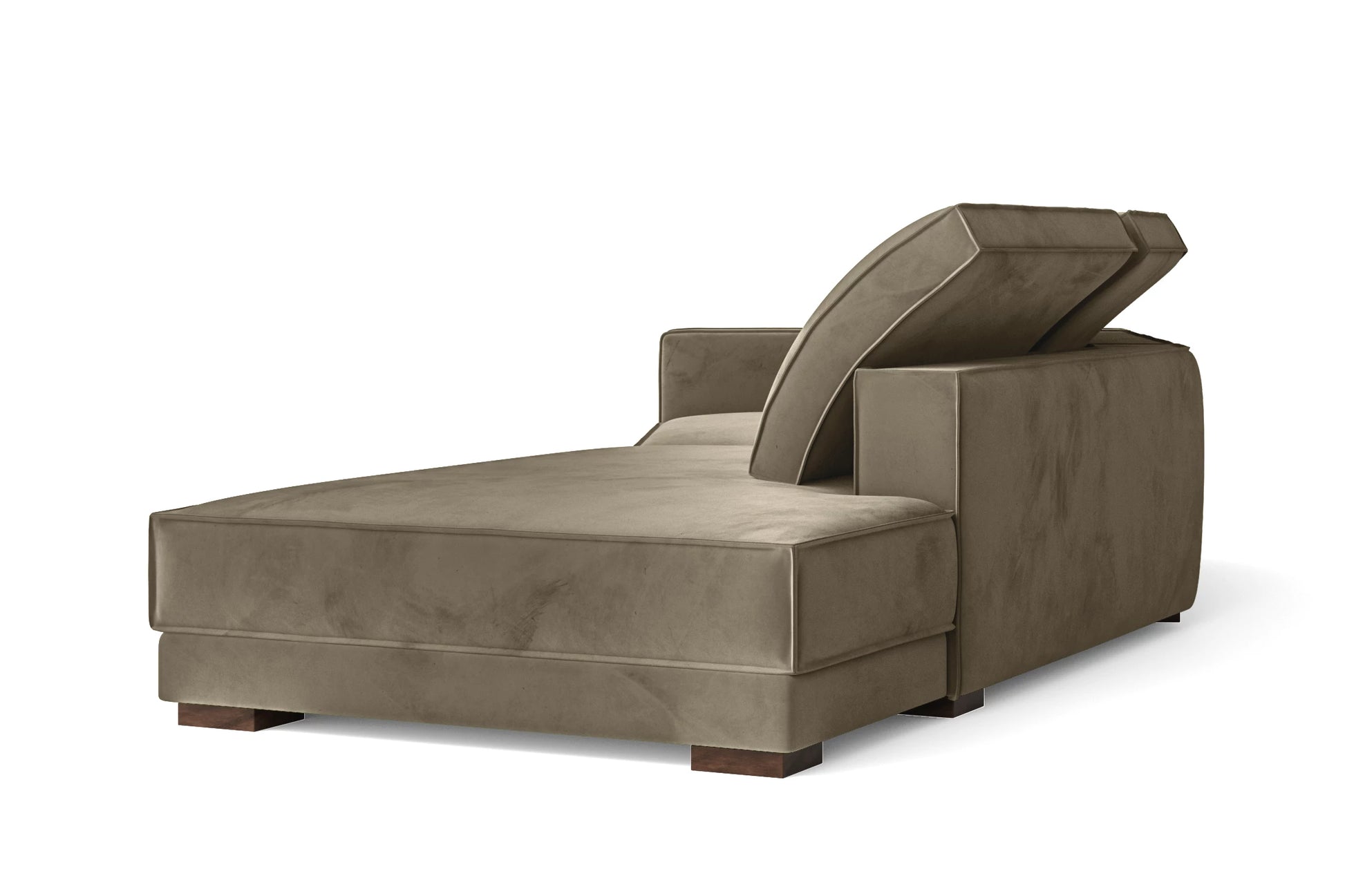 Bolzano 3 Seater Right Hand Facing Chaise Lounge Corner Sofa Sand Velvet