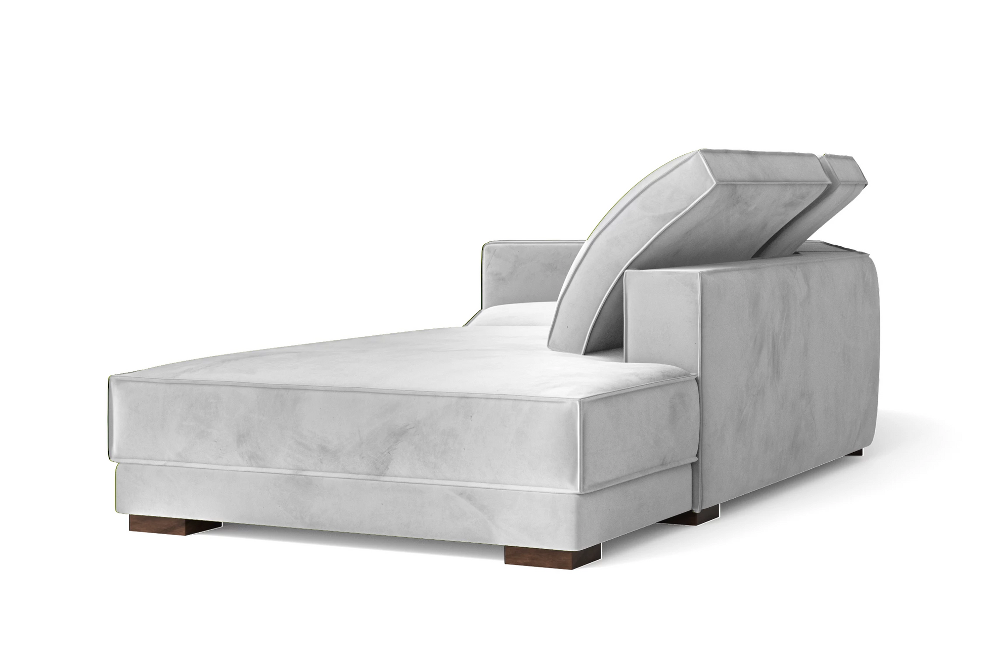 Bolzano 3 Seater Right Hand Facing Chaise Lounge Corner Sofa White Velvet