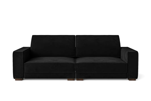 Bolzano 3 Seater Sofa Black Velvet