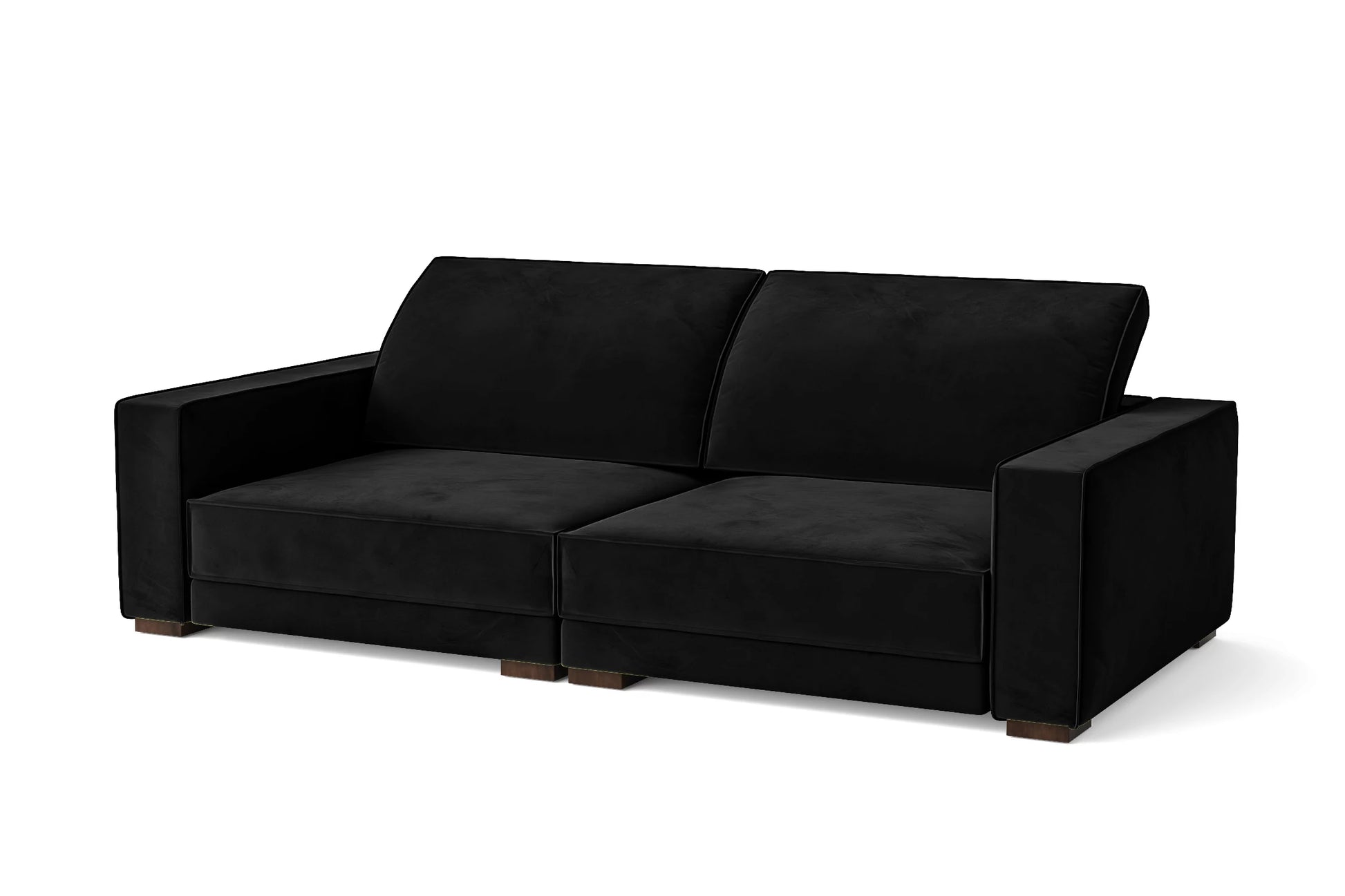 Bolzano 3 Seater Sofa Black Velvet