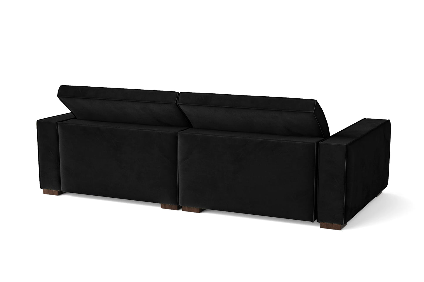 Bolzano 3 Seater Sofa Black Velvet