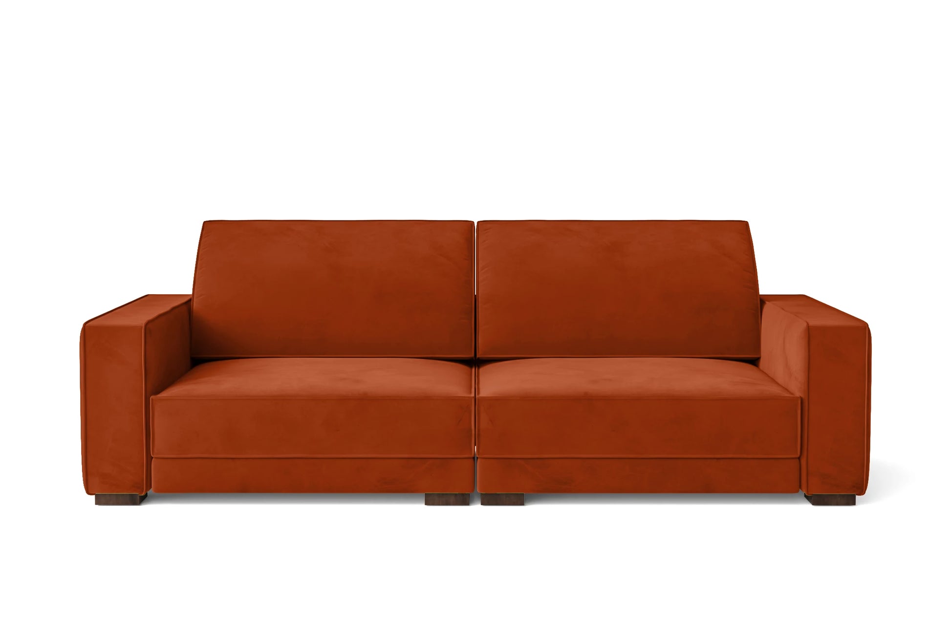 Bolzano 3 Seater Sofa Orange Velvet