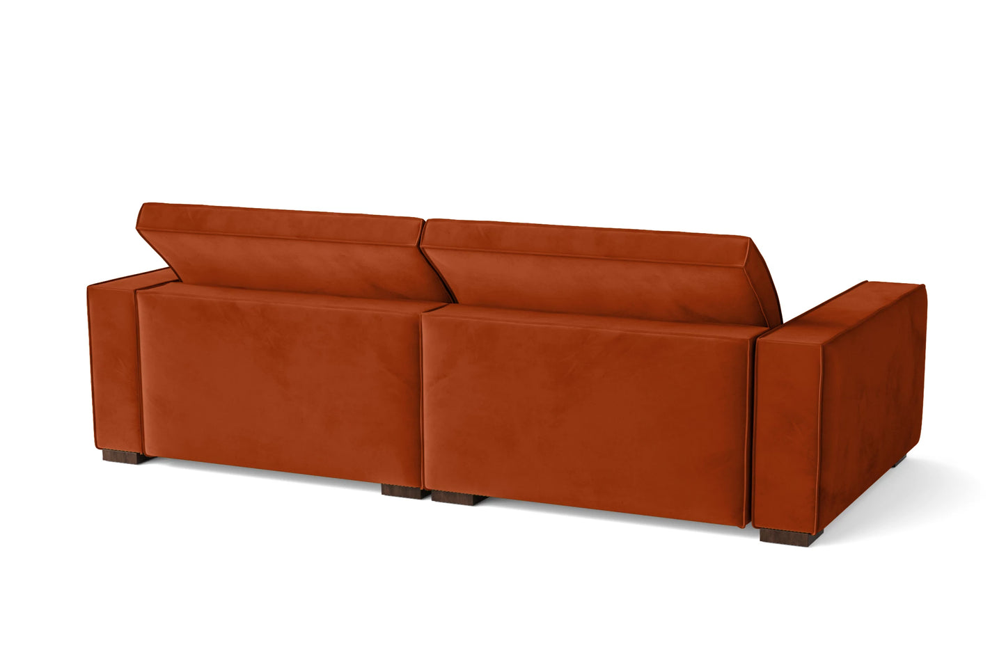 Bolzano 3 Seater Sofa Orange Velvet