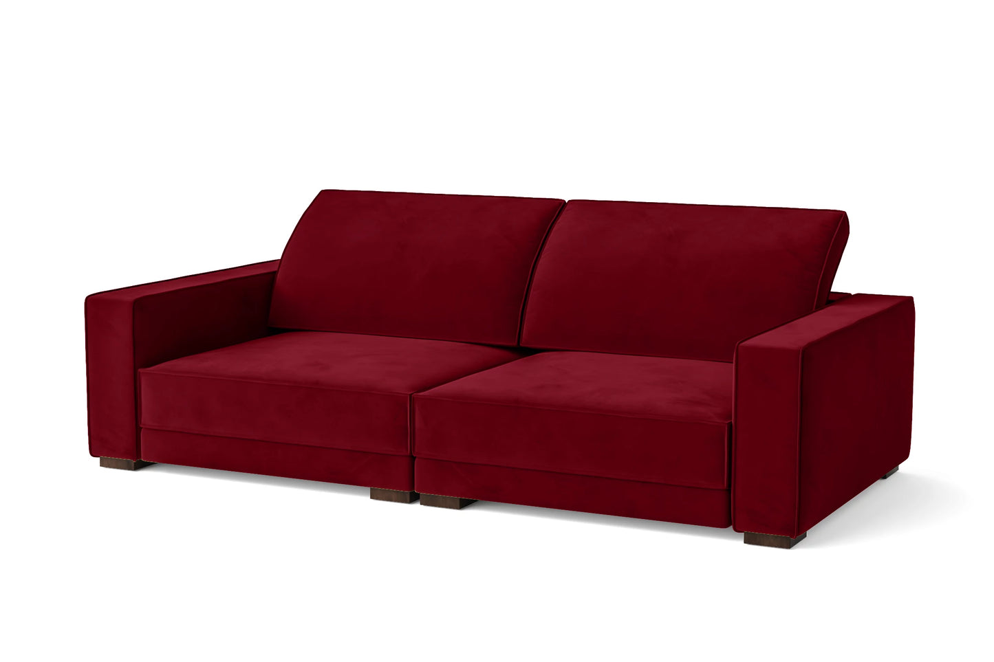 Bolzano 3 Seater Sofa Red Velvet