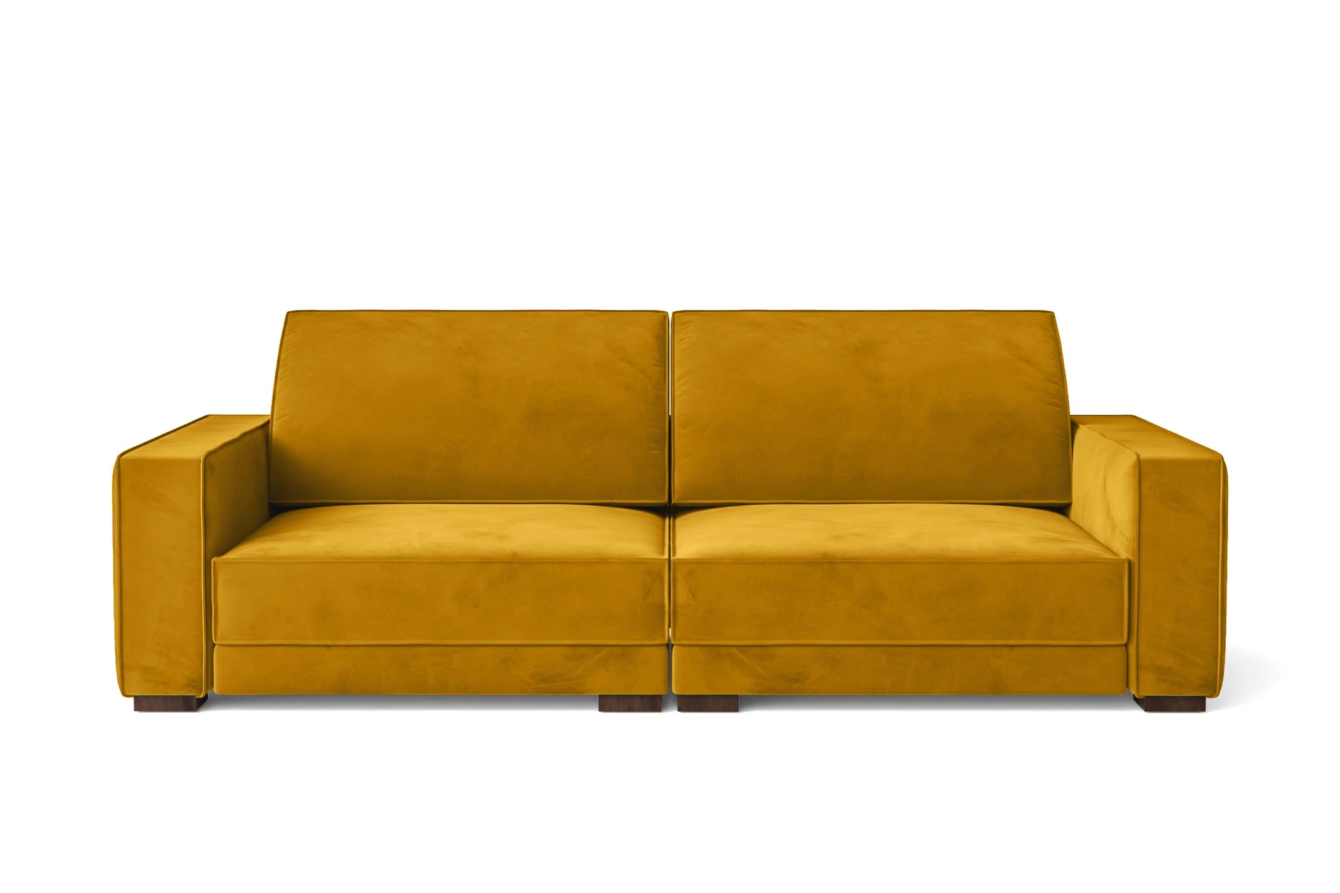 Bolzano 3 Seater Sofa Yellow Velvet