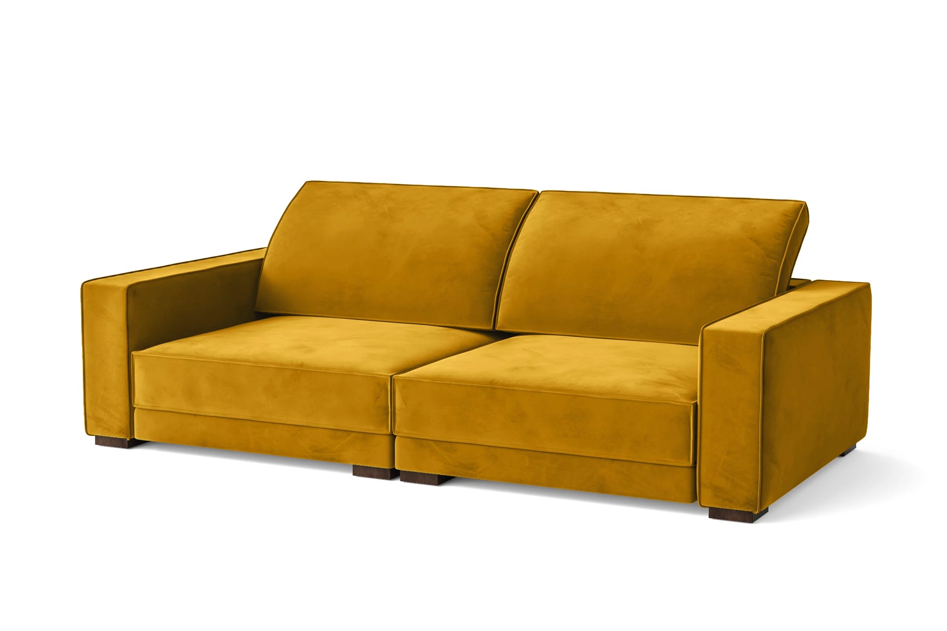 Bolzano 3 Seater Sofa Yellow Velvet