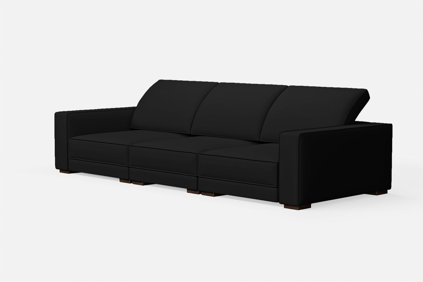 Bolzano 4 Seater Sofa Black Leather