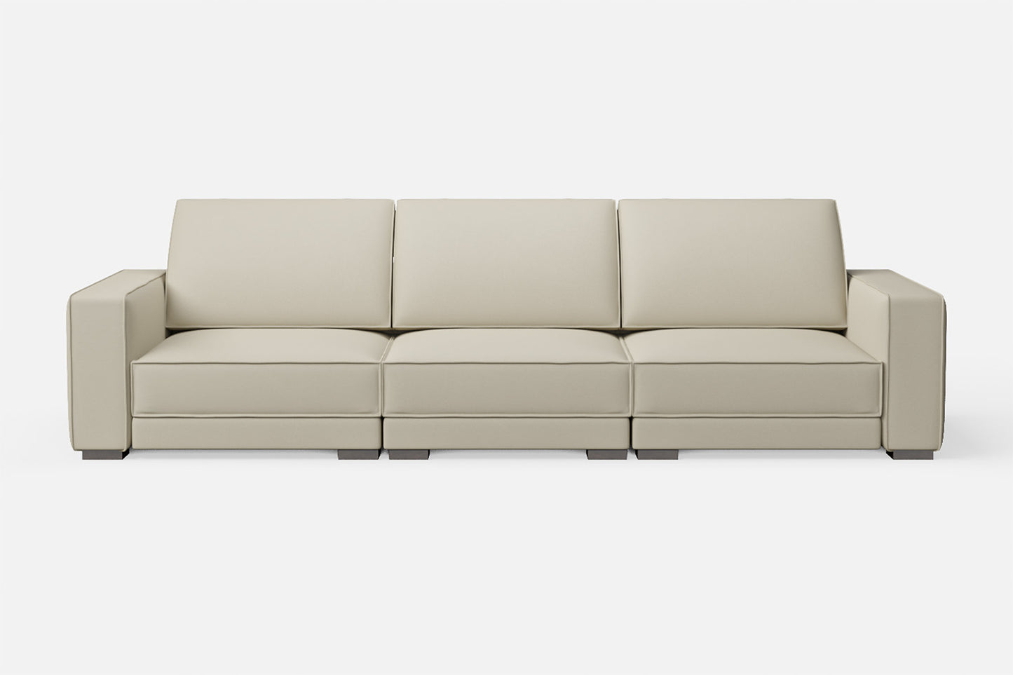 Bolzano 4 Seater Sofa Cream Leather