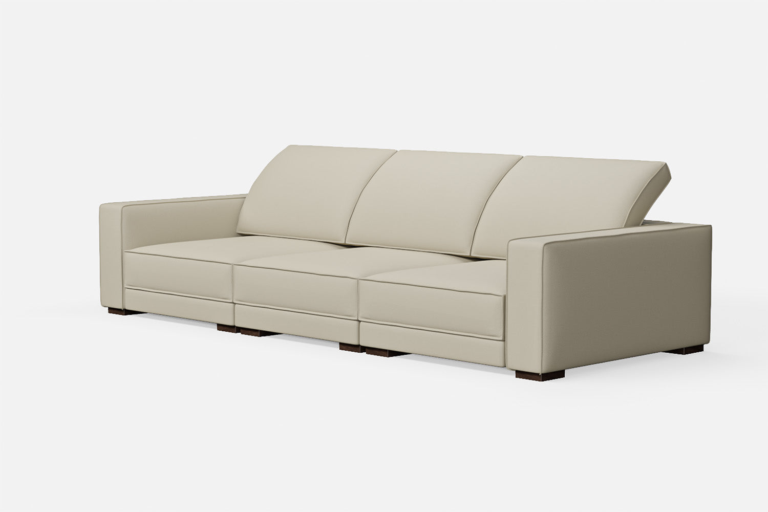 Bolzano 4 Seater Sofa Cream Leather