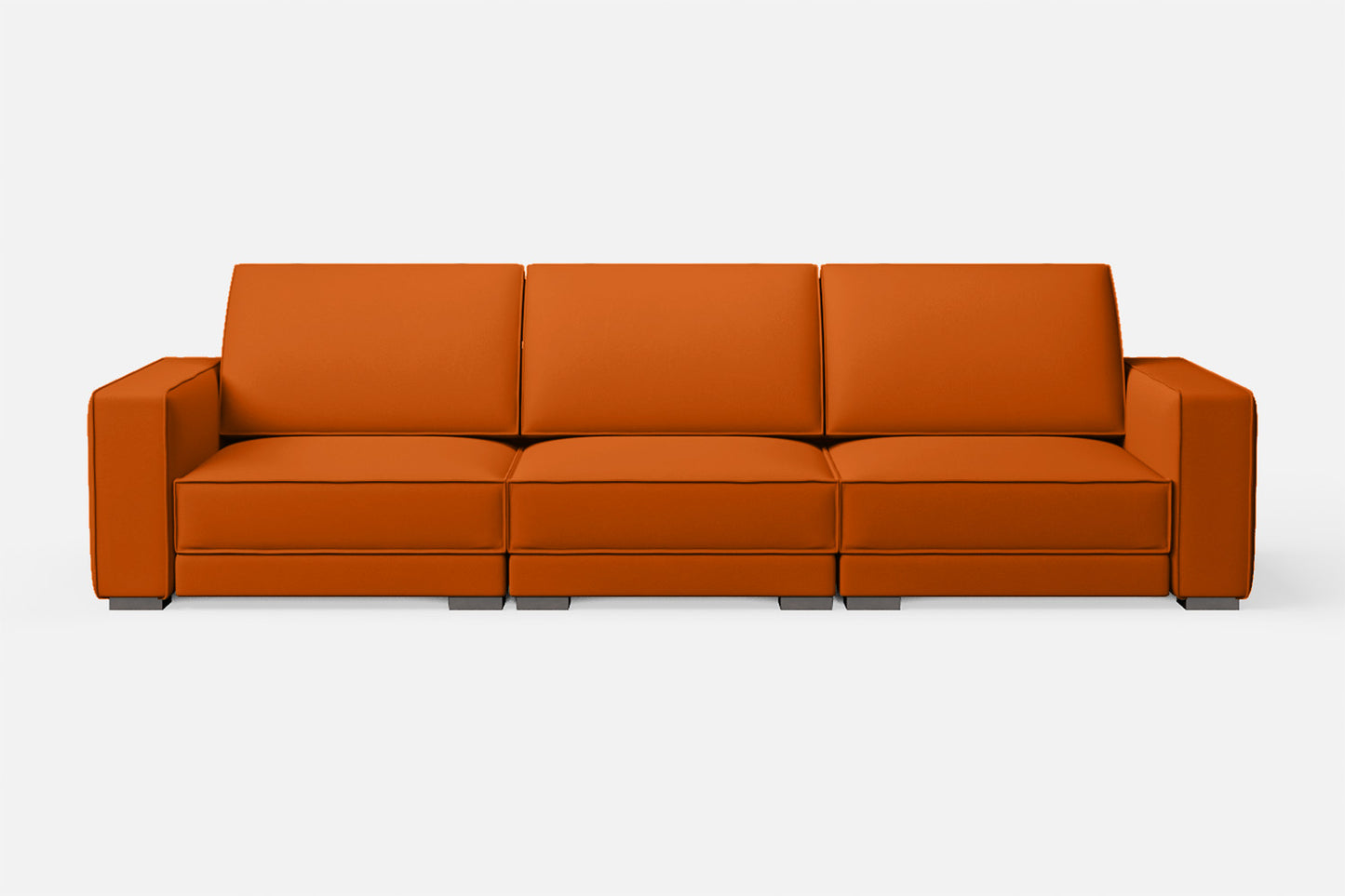 Bolzano 4 Seater Sofa Orange Leather