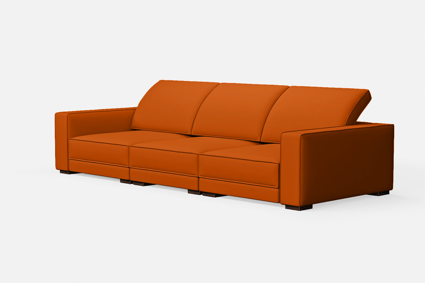 Bolzano 4 Seater Sofa Orange Leather