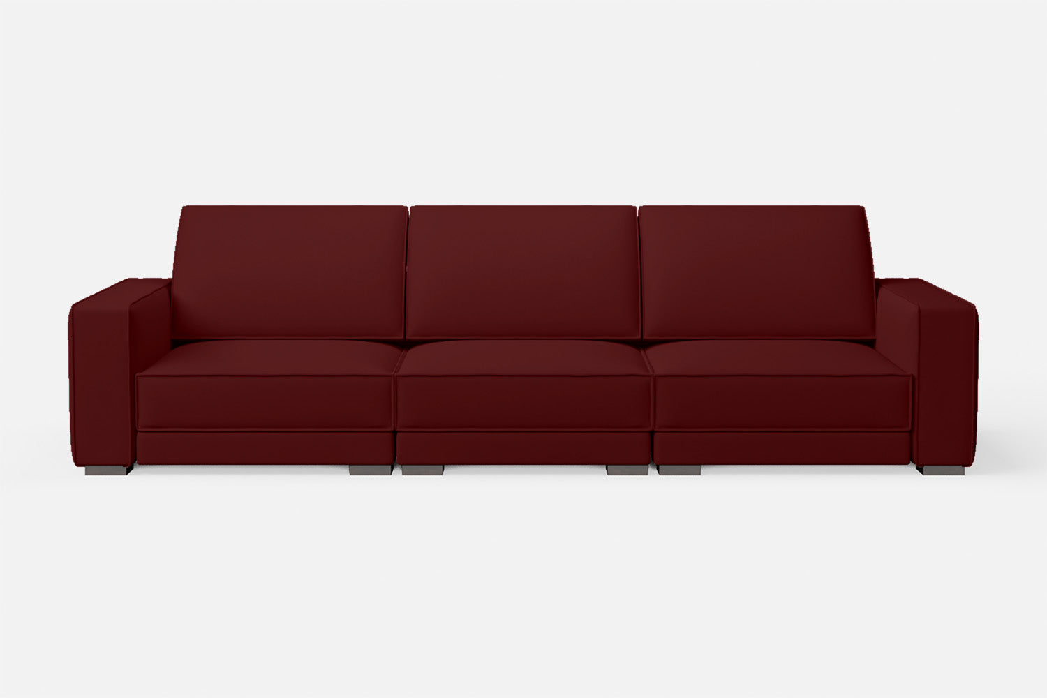 Bolzano 4 Seater Sofa Red Leather