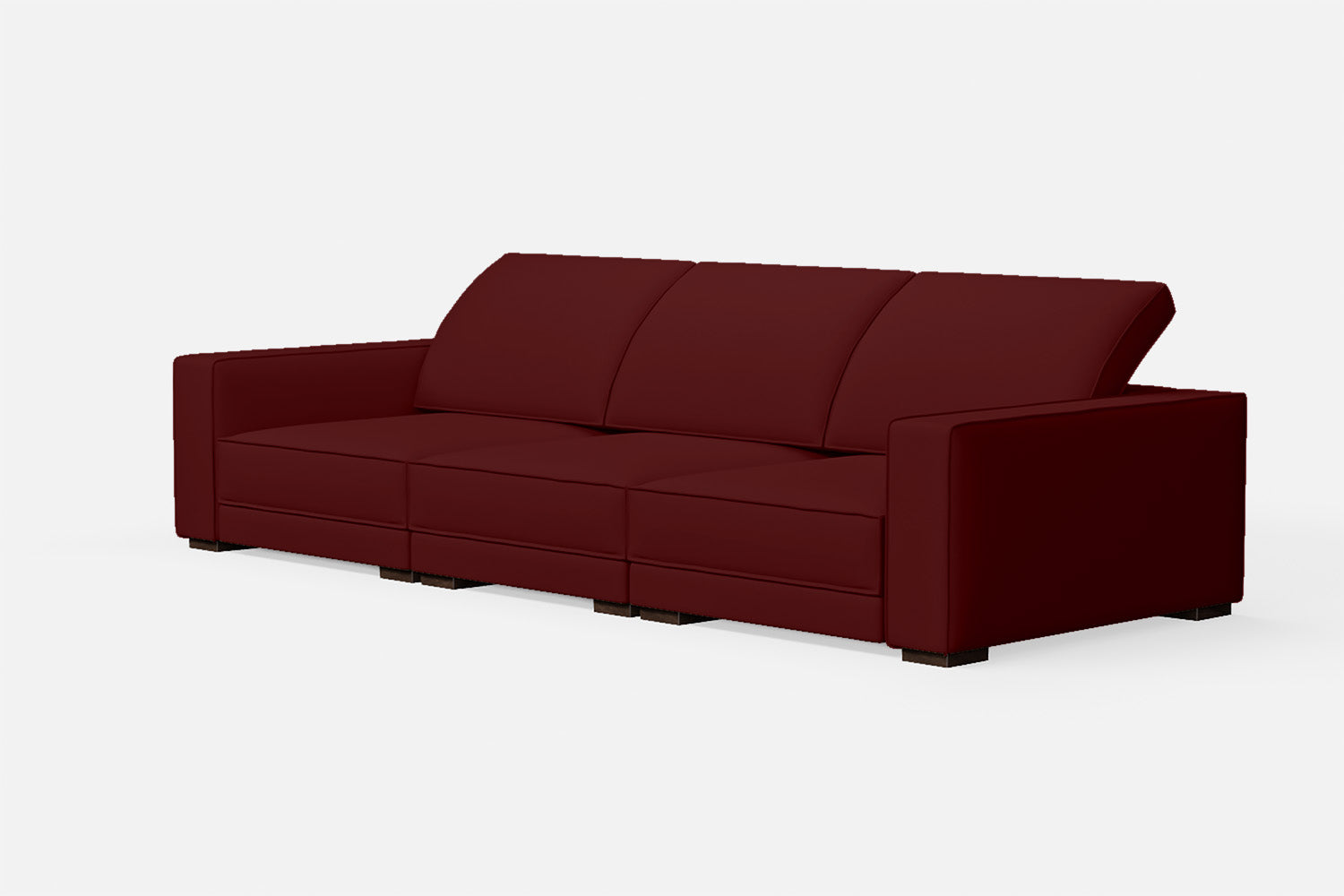 Bolzano 4 Seater Sofa Red Leather