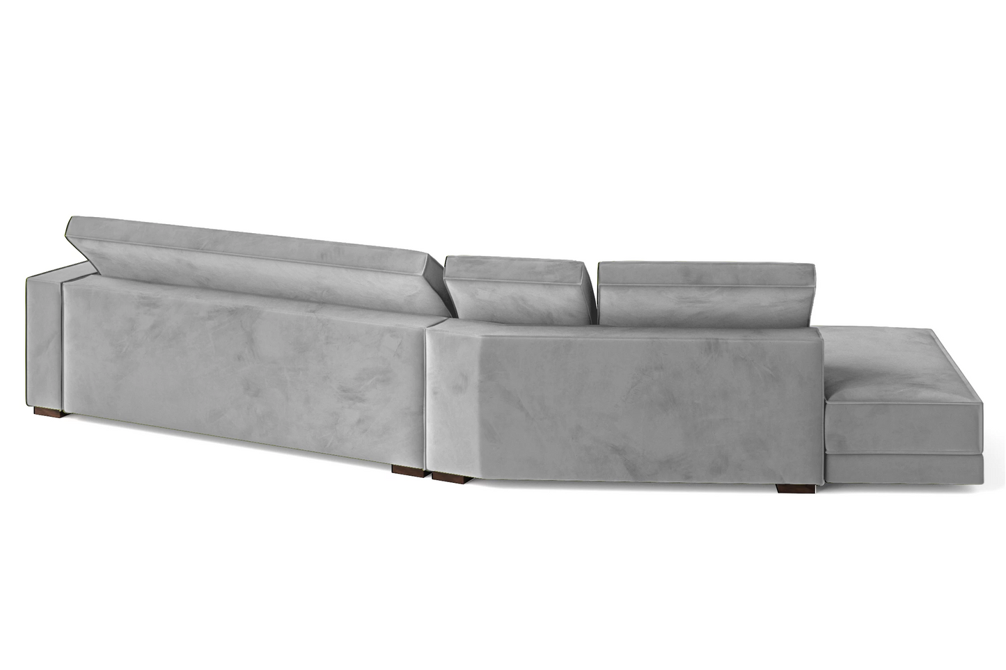 Bolzano 4 Seater Left Hand Facing Chaise Lounge Corner Sofa White Velvet