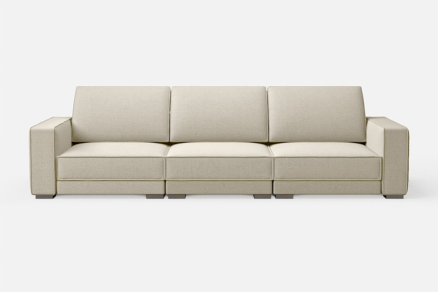 Bolzano 4 Seater Sofa Cream Linen Fabric