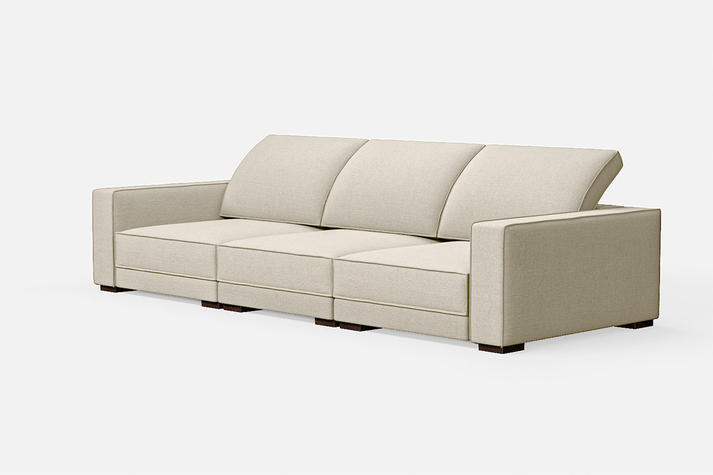 Bolzano 4 Seater Sofa Cream Linen Fabric